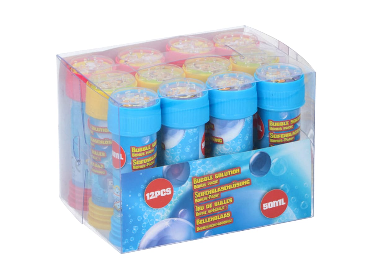 Bubblez Seifenblasen-Set, 12 Stück, je 50 ml