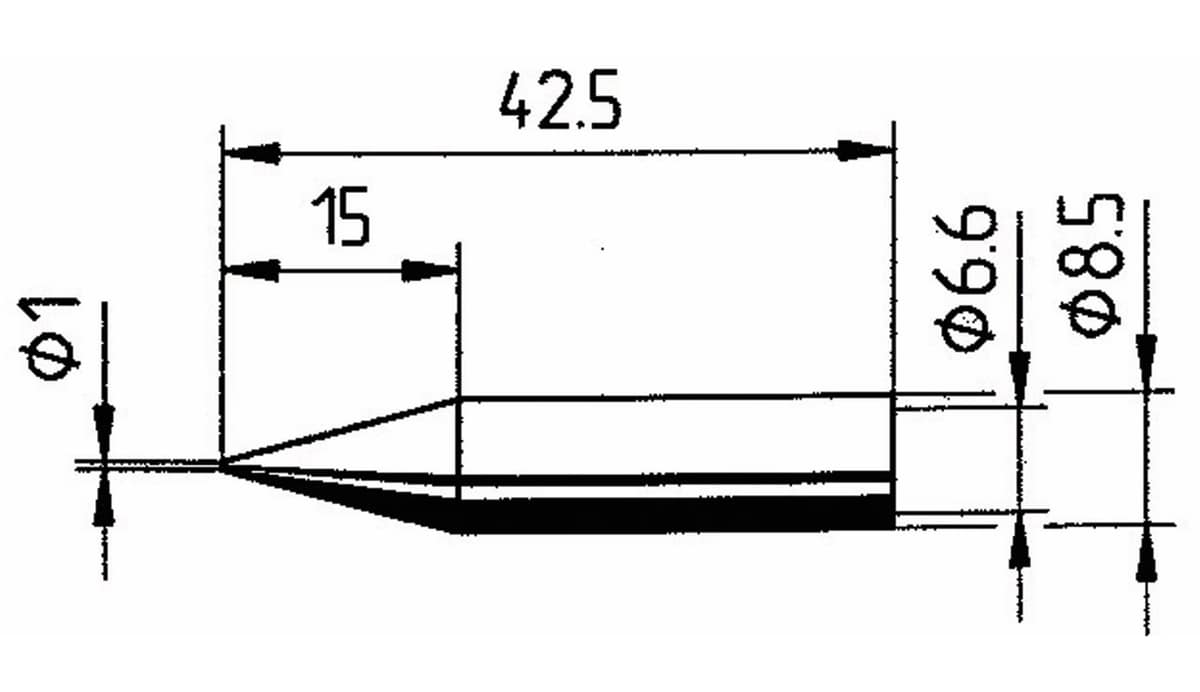 ERSA Lötspitze, 0842BDLF/SB, meißelförmig, 1,0 mm