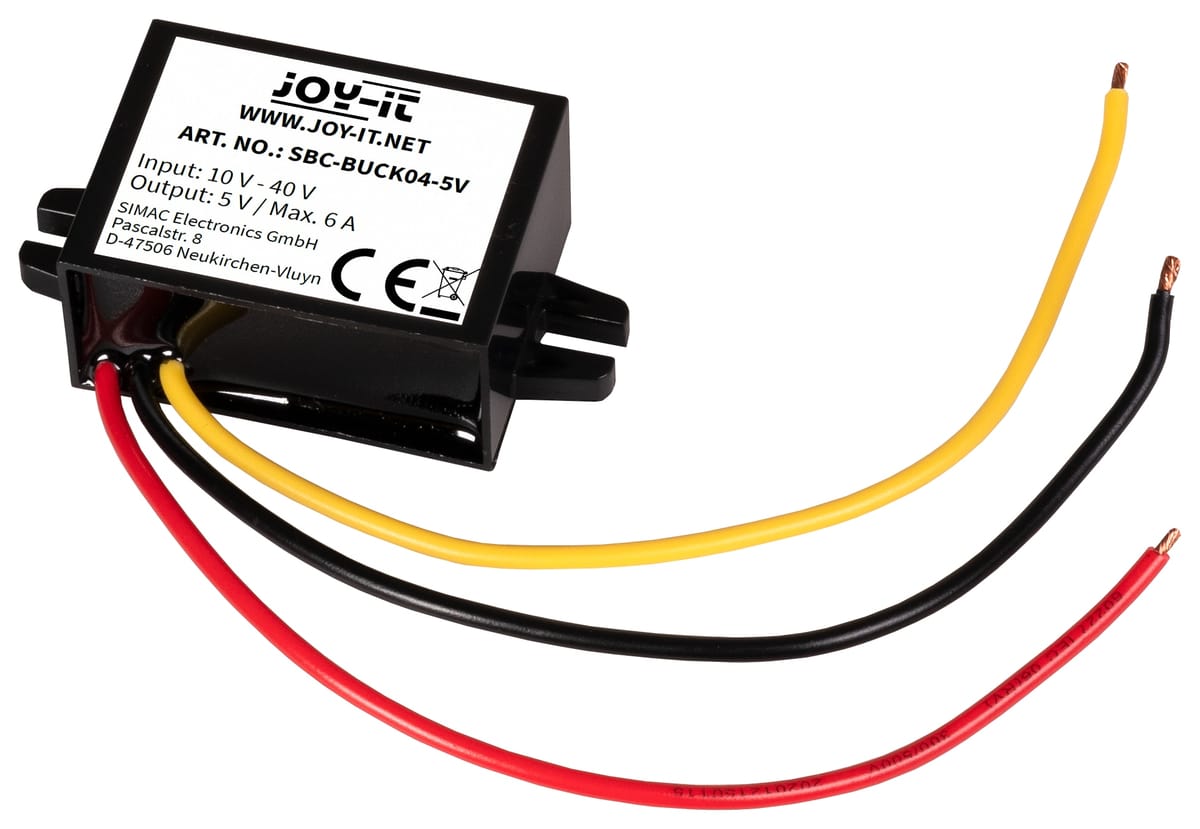 JOY-IT Buck Spannungswandler, SBC-Buck04-5V, Eingang 10-40V, Ausgang 5V, 6A