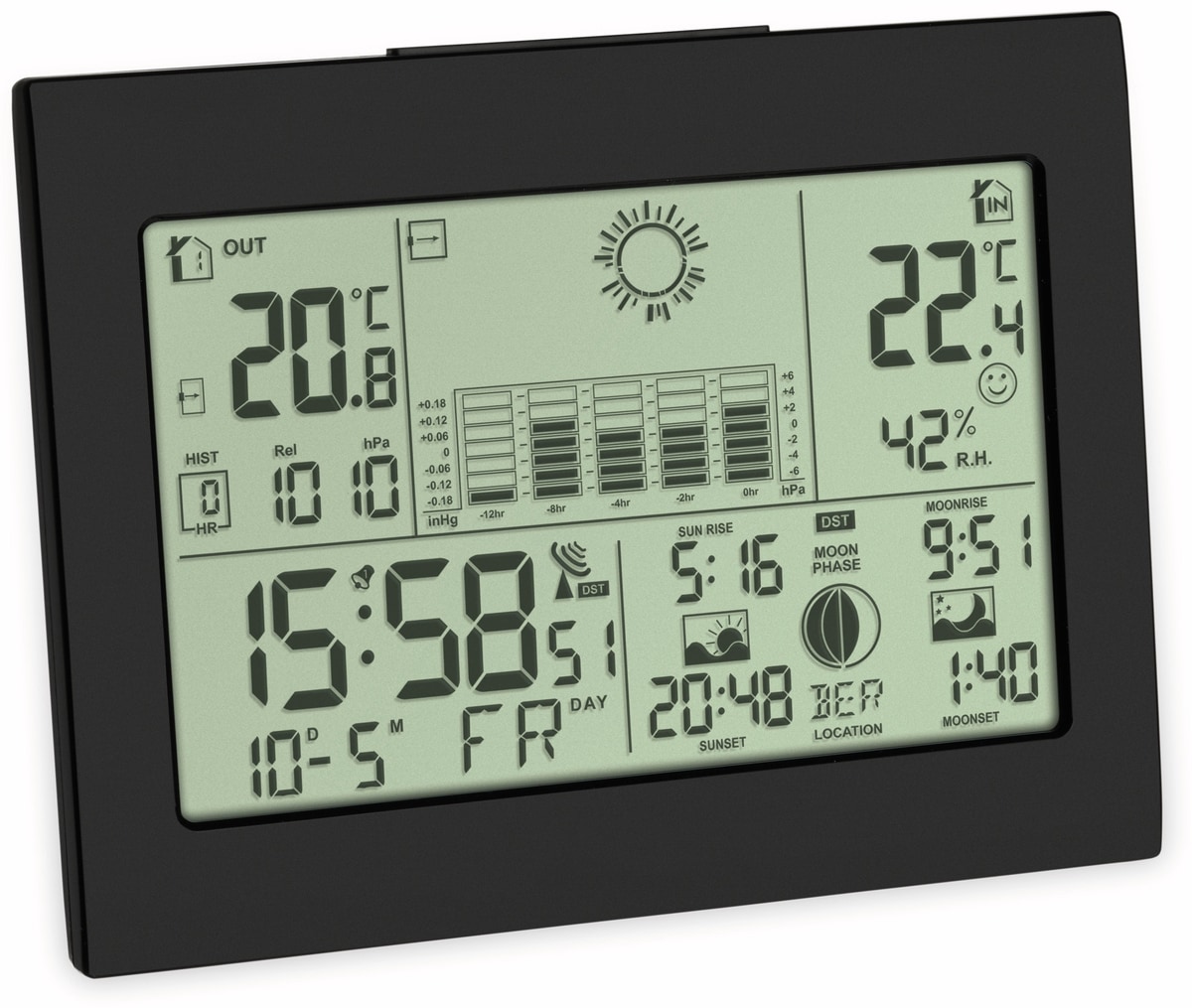 TFA Funk-Wetterstation Horizon, schwarz, 35.1155.01