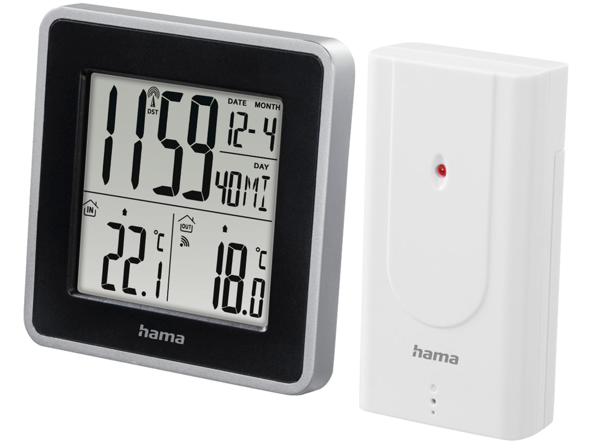 HAMA Wetterstation EWS Intro, silber/schwarz