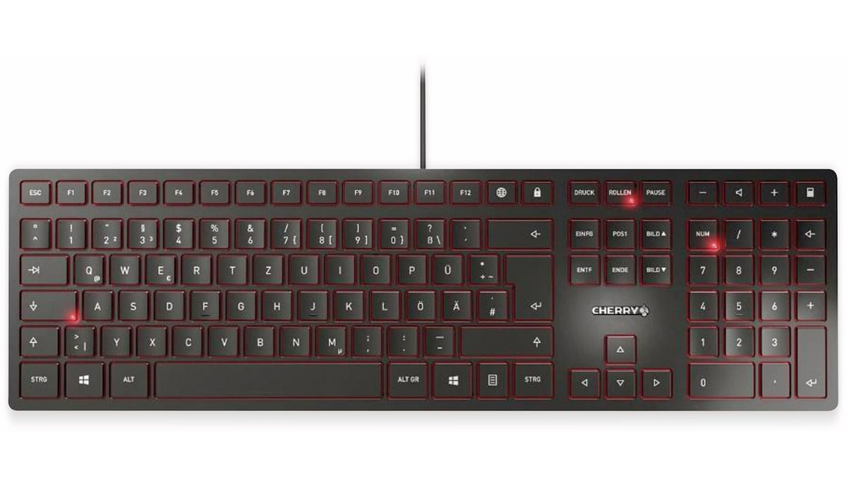 CHERRY Tastatur KC 6000 Slim, schwarz