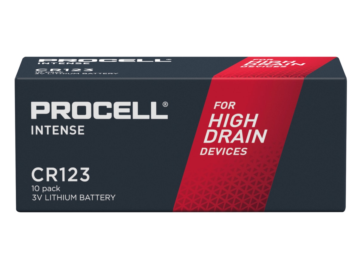 DURACELL Lithium-Batterie, CR123A, 3V, Intense Power, 10 Stück