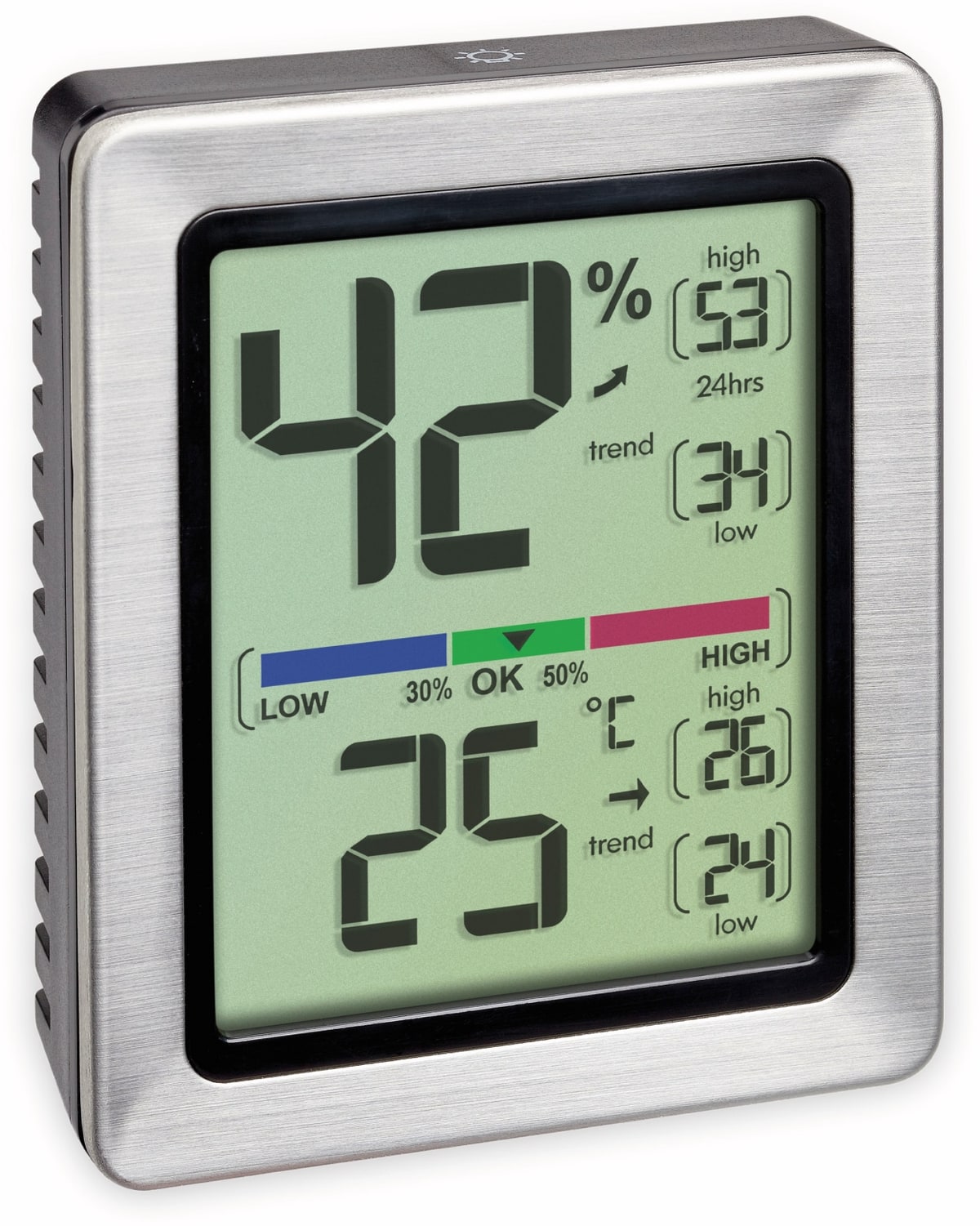 TFA Digitales Thermo-Hygrometer Exacto, 30.5047.54, silber