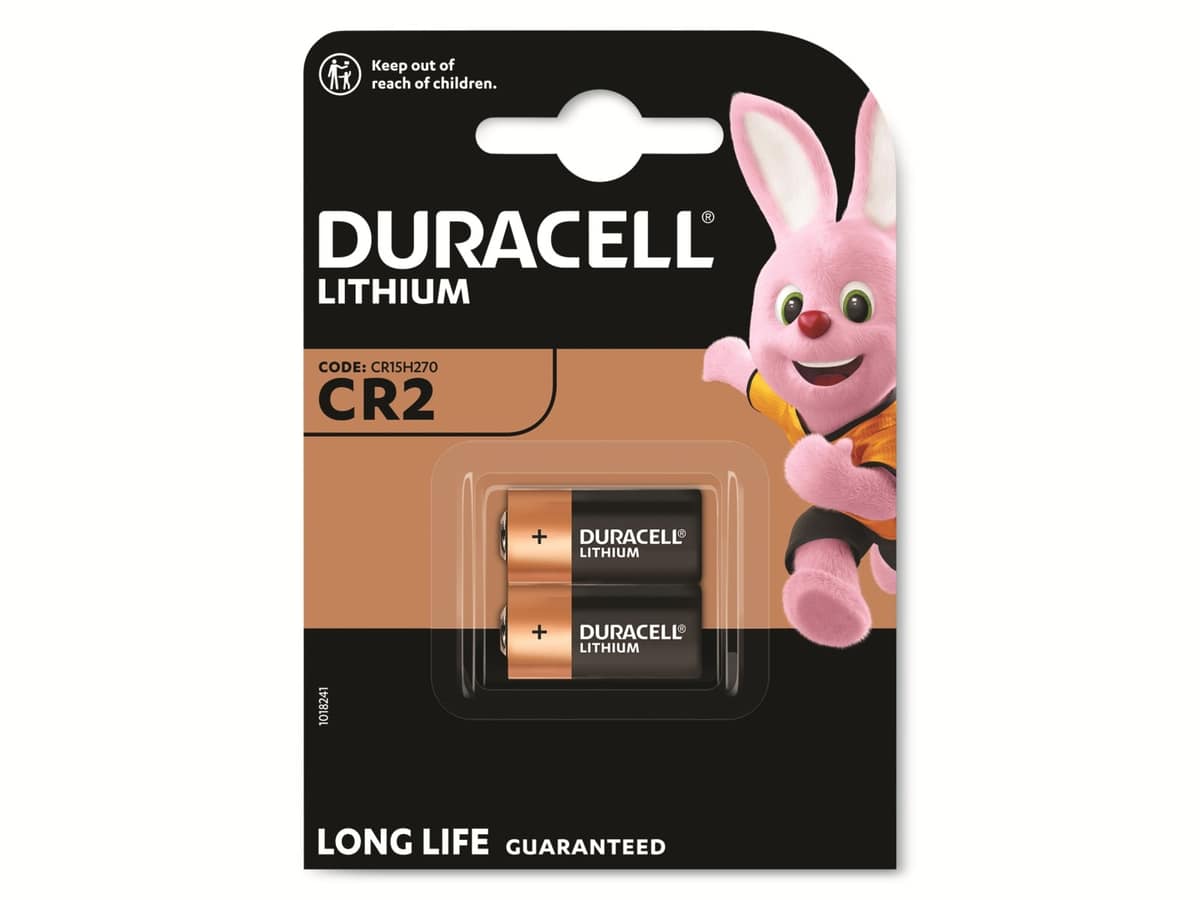 DURACELL Lithium-Batterie CR2, 3V, Ultra Photo, 2 Stück