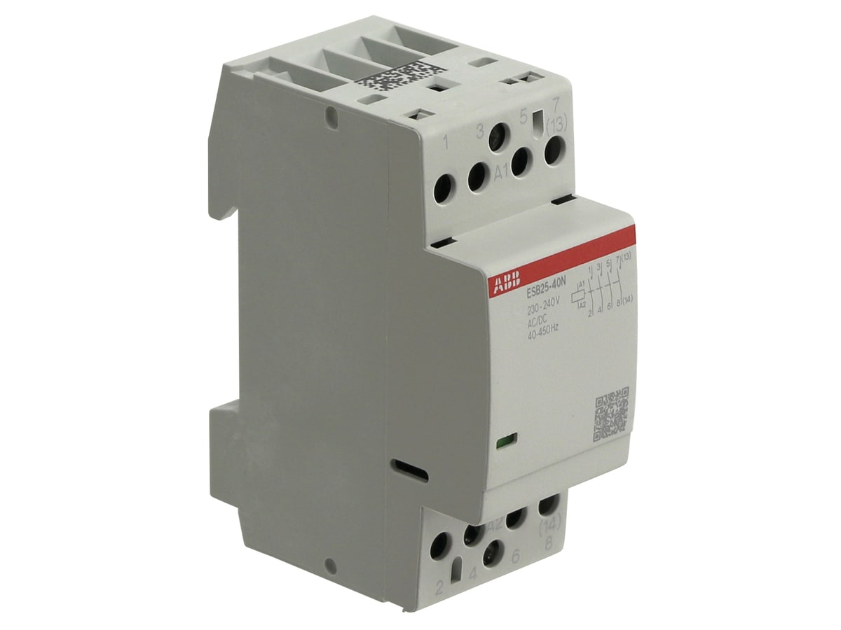 ABB Installationsschütz ESB25-40N-06, 25 A, 4S/0Ö, 230...240 V