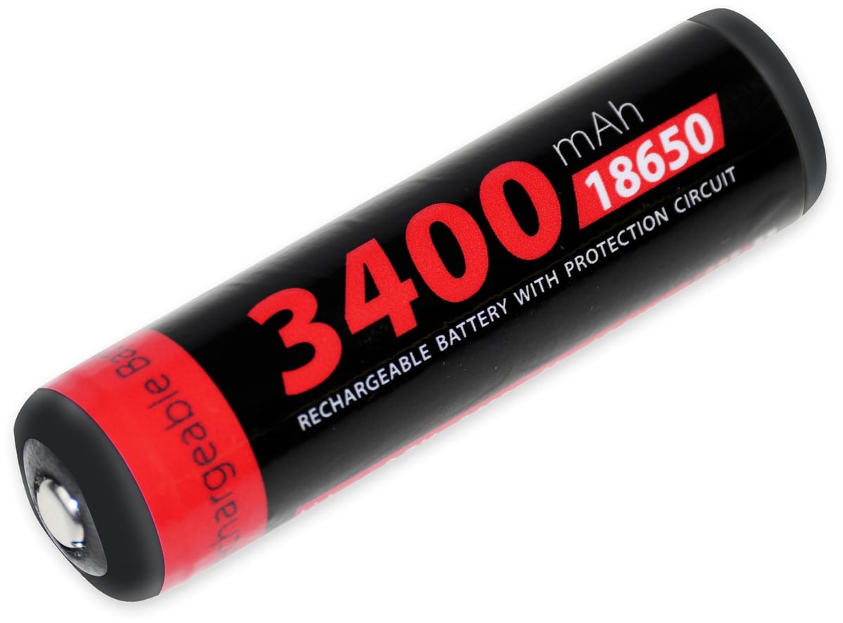 XCELL LiIon-Akku 18650H-3400, 3,7 V-, 3400 mAh, Zelle 4/3 FA