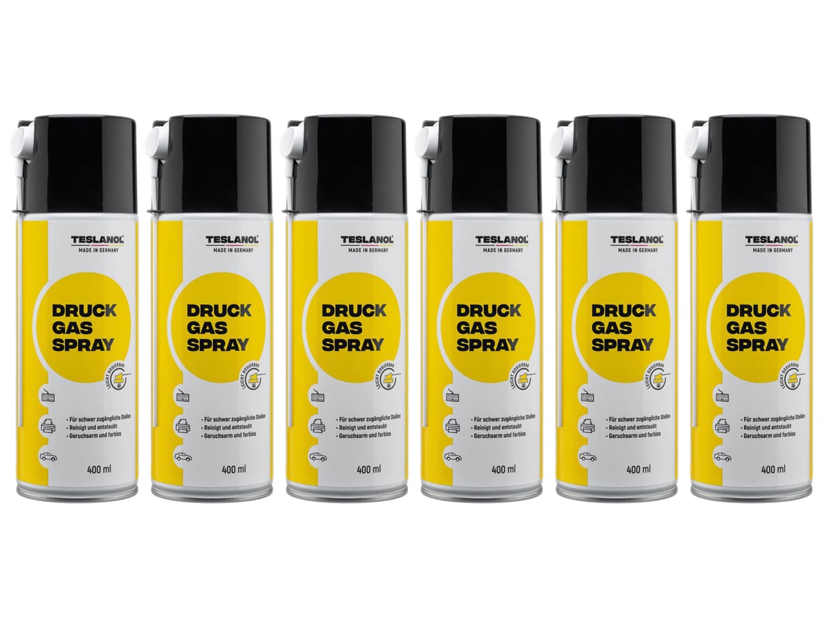 TESLANOL Druckluftspray 26003, 400 ml, 6 Stück