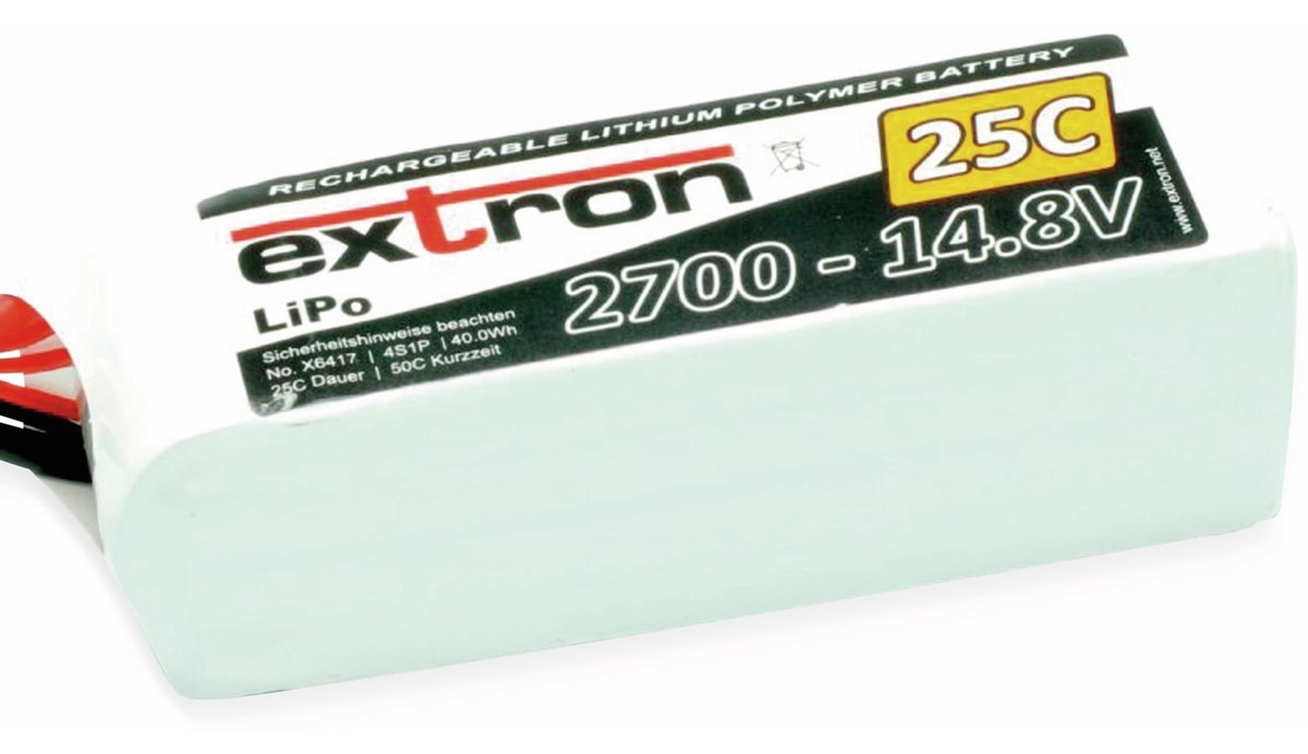 EXTRON LiPo-Akku X2, 14,8 V, 2700 mAh