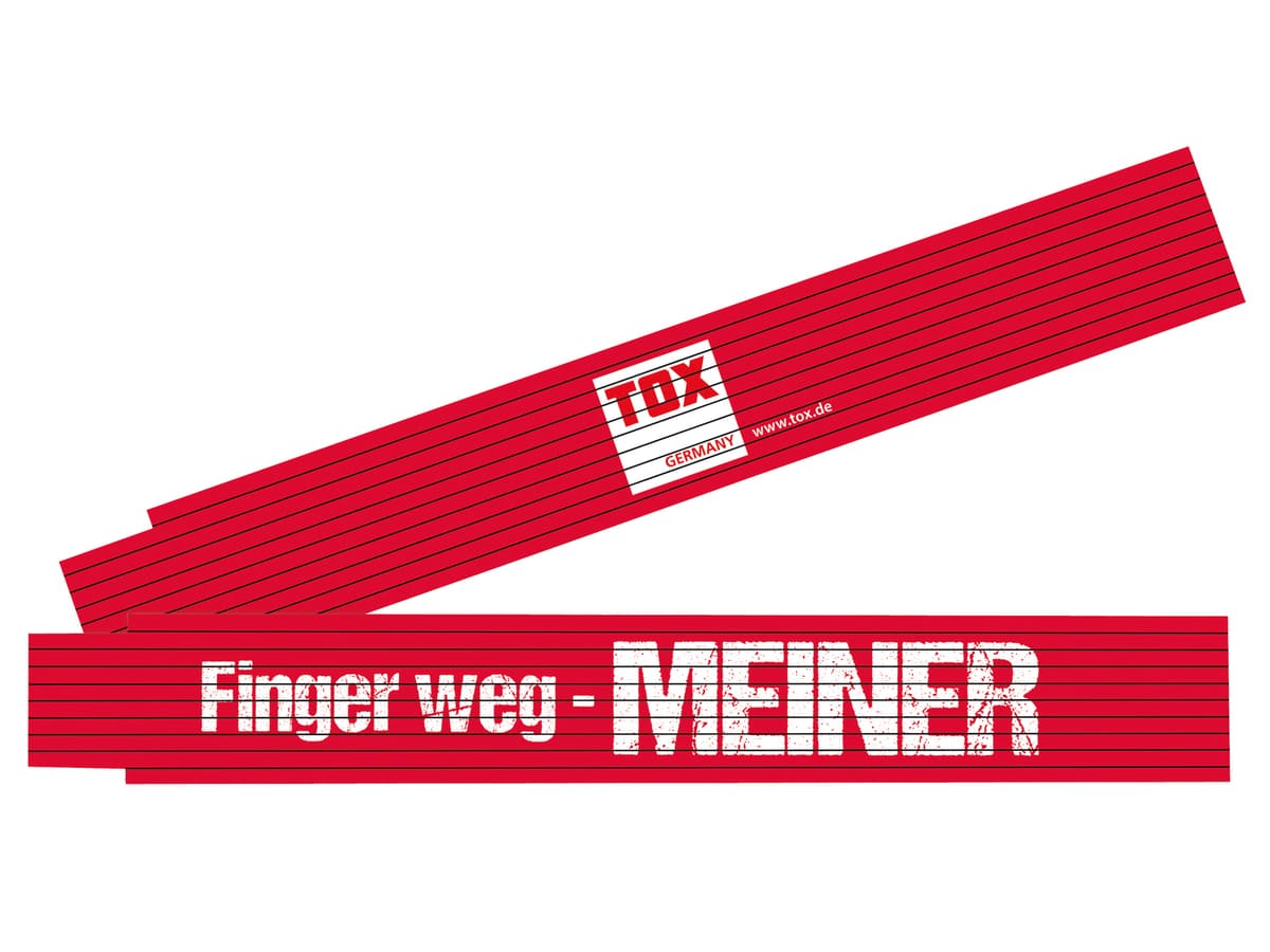 TOX Meterstab, Aufdruck: Finger weg - MEINER, 2 m