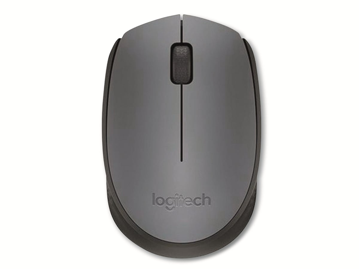 LOGITECH Funkmaus M170, 1000 dpi, 3 Tasten, grau