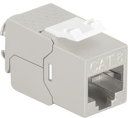 LOGILINK Cat.8.1 Keystone-Buchse STP AWG 22–26, werkzeuglos, nur 14,5 mm breit