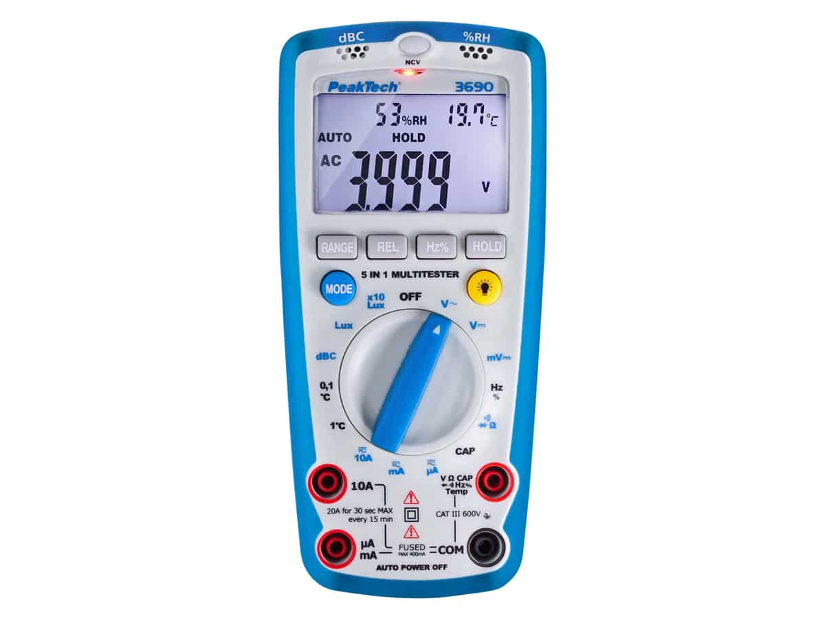 PEAKTECH Multimeter, P 3690, mit Umweltmessungen