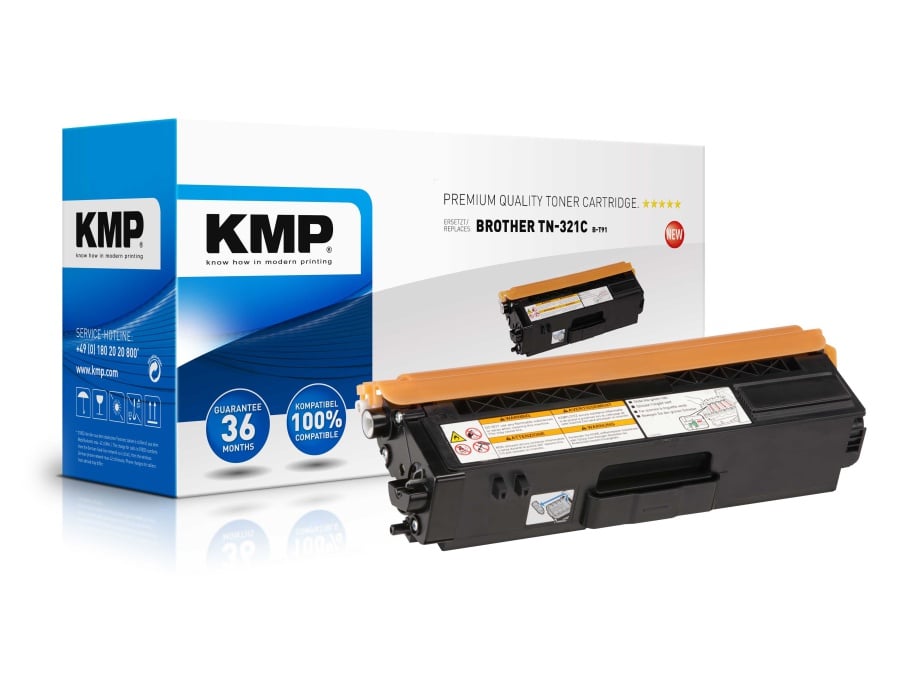 KMP Toner kompatibel für Brother TN-321C, cyan