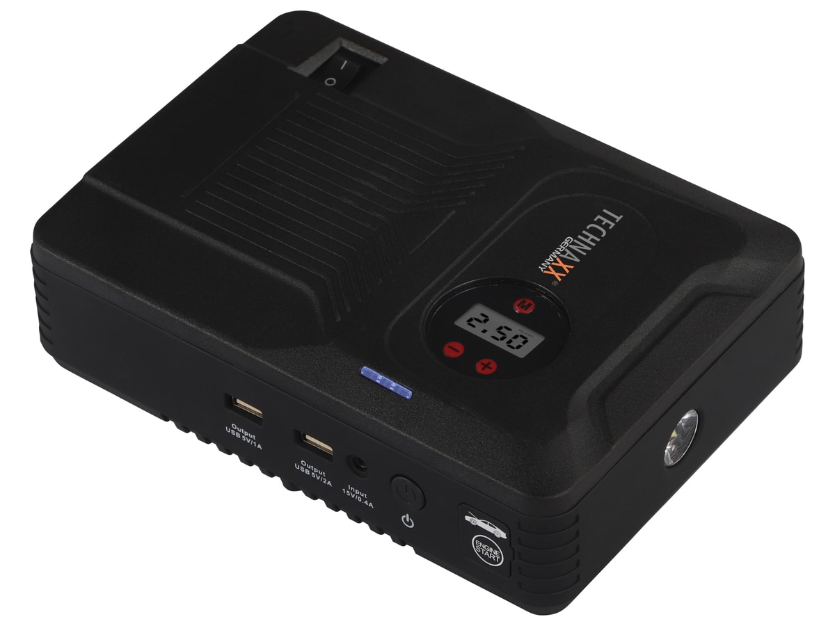 TECHNAXX Jumpstarter TX-219, Powerbank und Luftkompressor