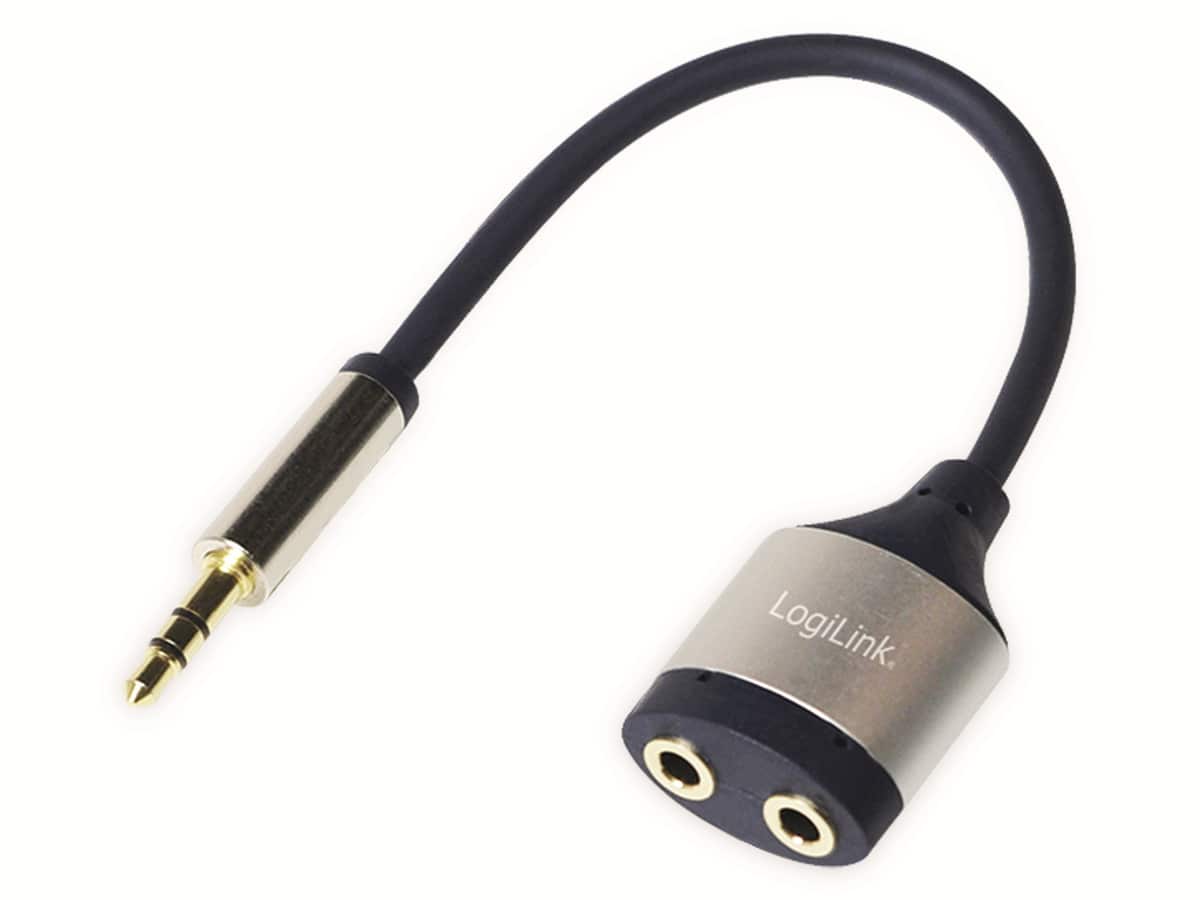 LOGILINK Audioadapter 3,5 mm, 18 cm, Klinkenstecker auf 2x Klinkenbuchse