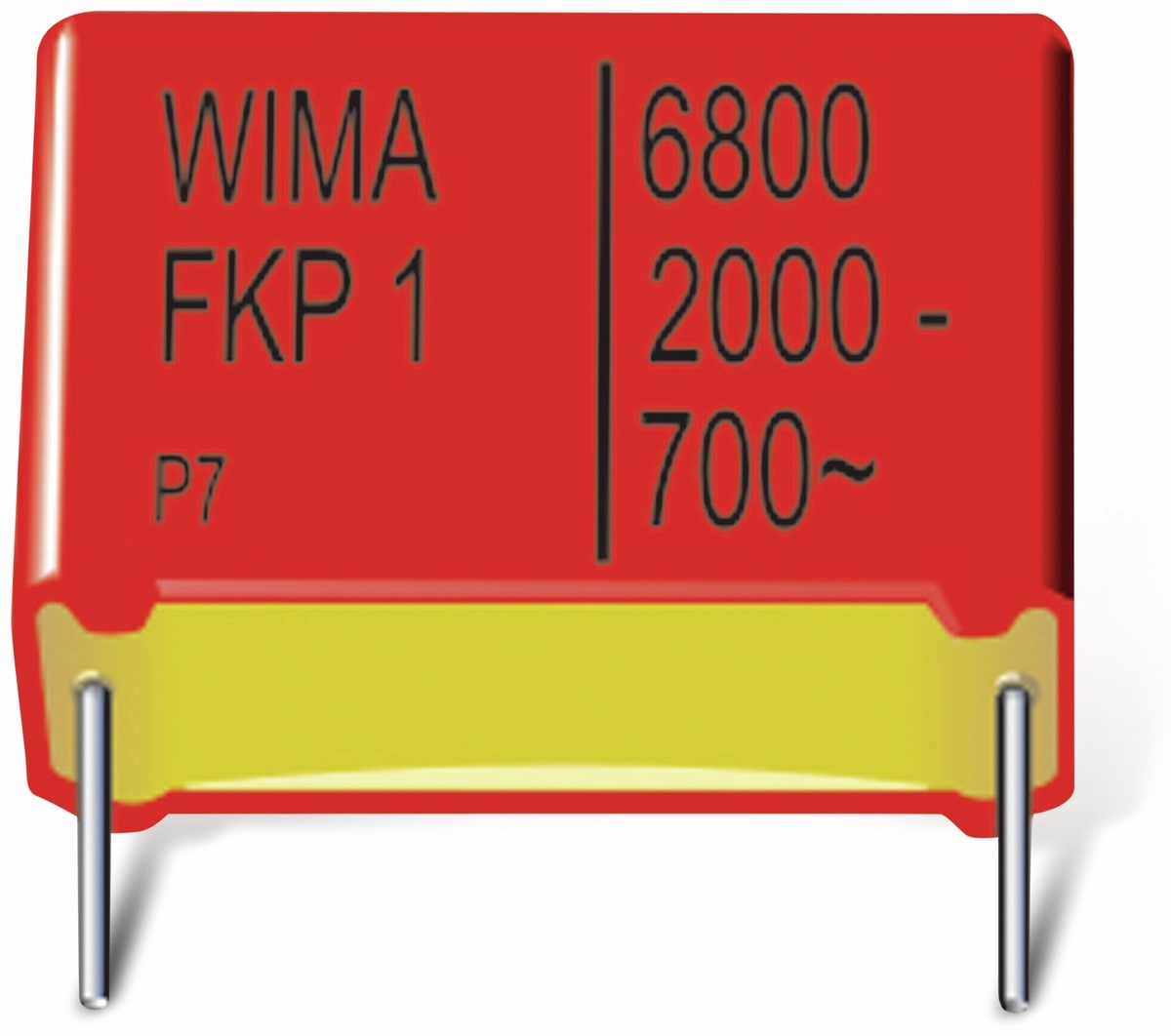 WIMA Folienkondensator, 0,1 UF, 1250 V-, radial, RM 37,5, FKP1R031007D00KSSD