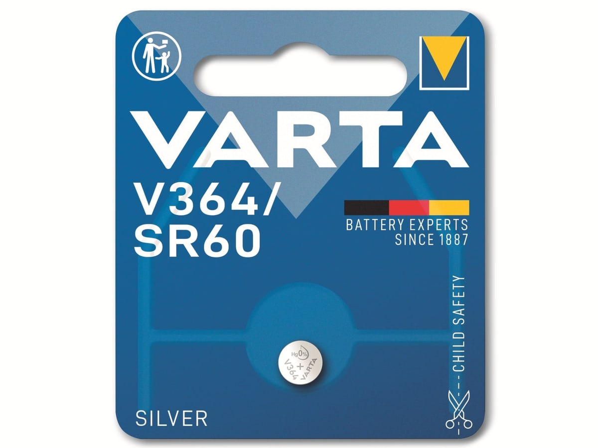 VARTA Knopfzelle Silver Oxide, 364 SR60, 1.55V, 1 Stück