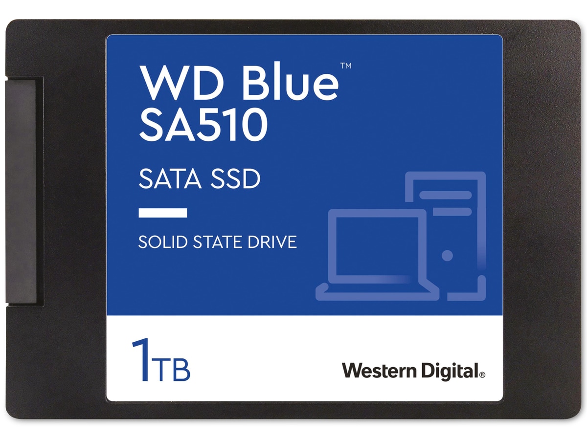 WESTERN DIGITAL SATA-SSD WD Blue SA510, 1 TB, 7mm, intern, 6,35 cm (2,5")