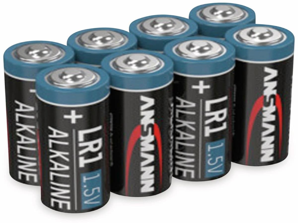 ANSMANN Batterie LR1, Alkaline, 8 Stück