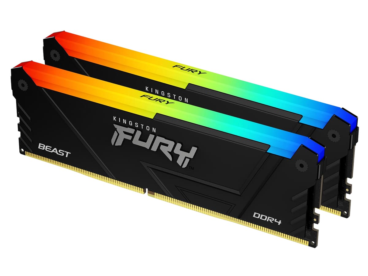 KINGSTON Arbeitsspeicher FURY Beast RGB Black XMP KF432C16BB2AK2/16 2x 8GB