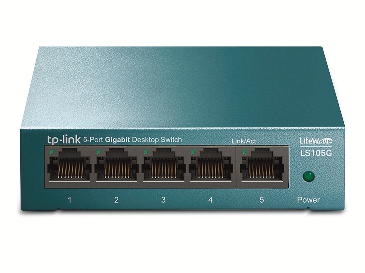 TP-LINK LiteWave Switch LS105G, Gigabit, unmanaged, 5-port, Metall