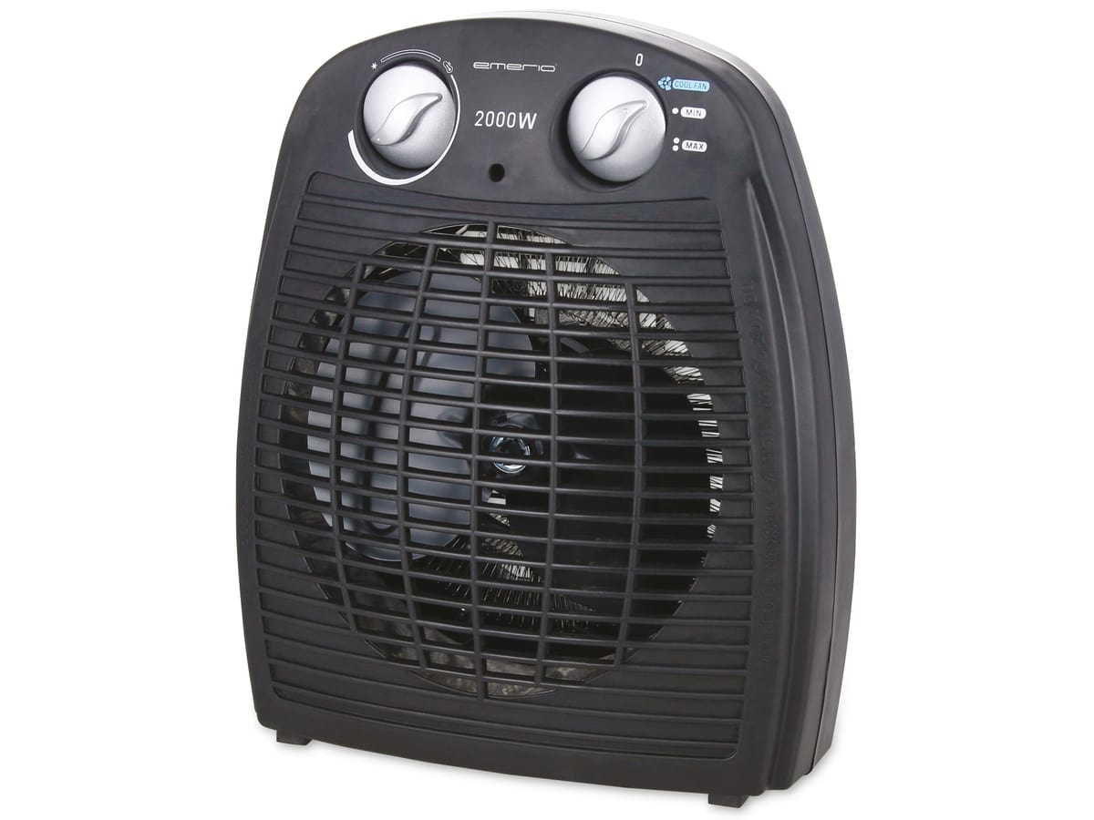 EMERIO Heizlüfter FH-106737.2, 2000 W, Kühllüfter-Funktion, schwarz