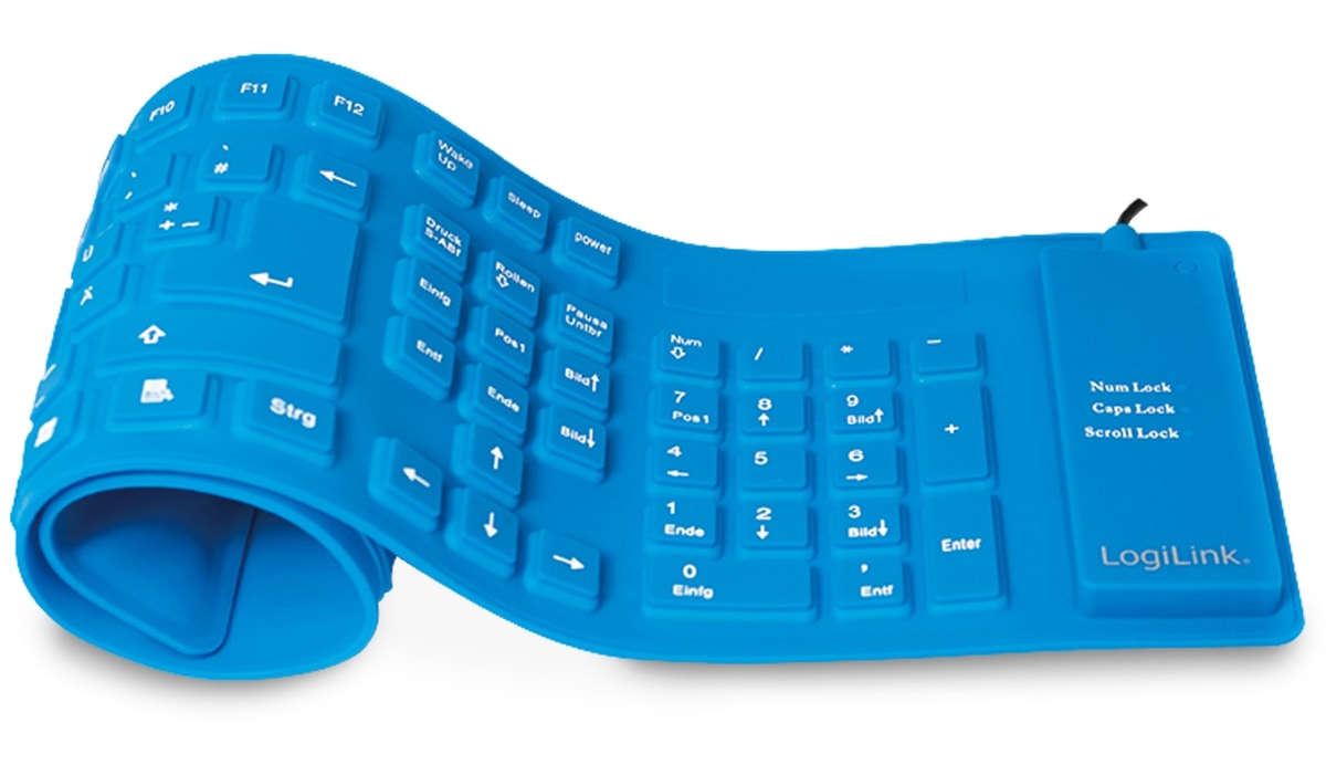 LOGILINK Tastatur ID0035A, flexibel, blau