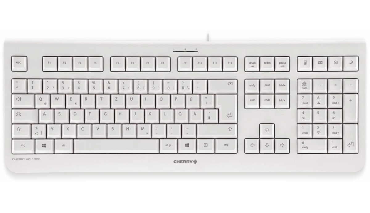 CHERRY Tastatur KC 1000, grau