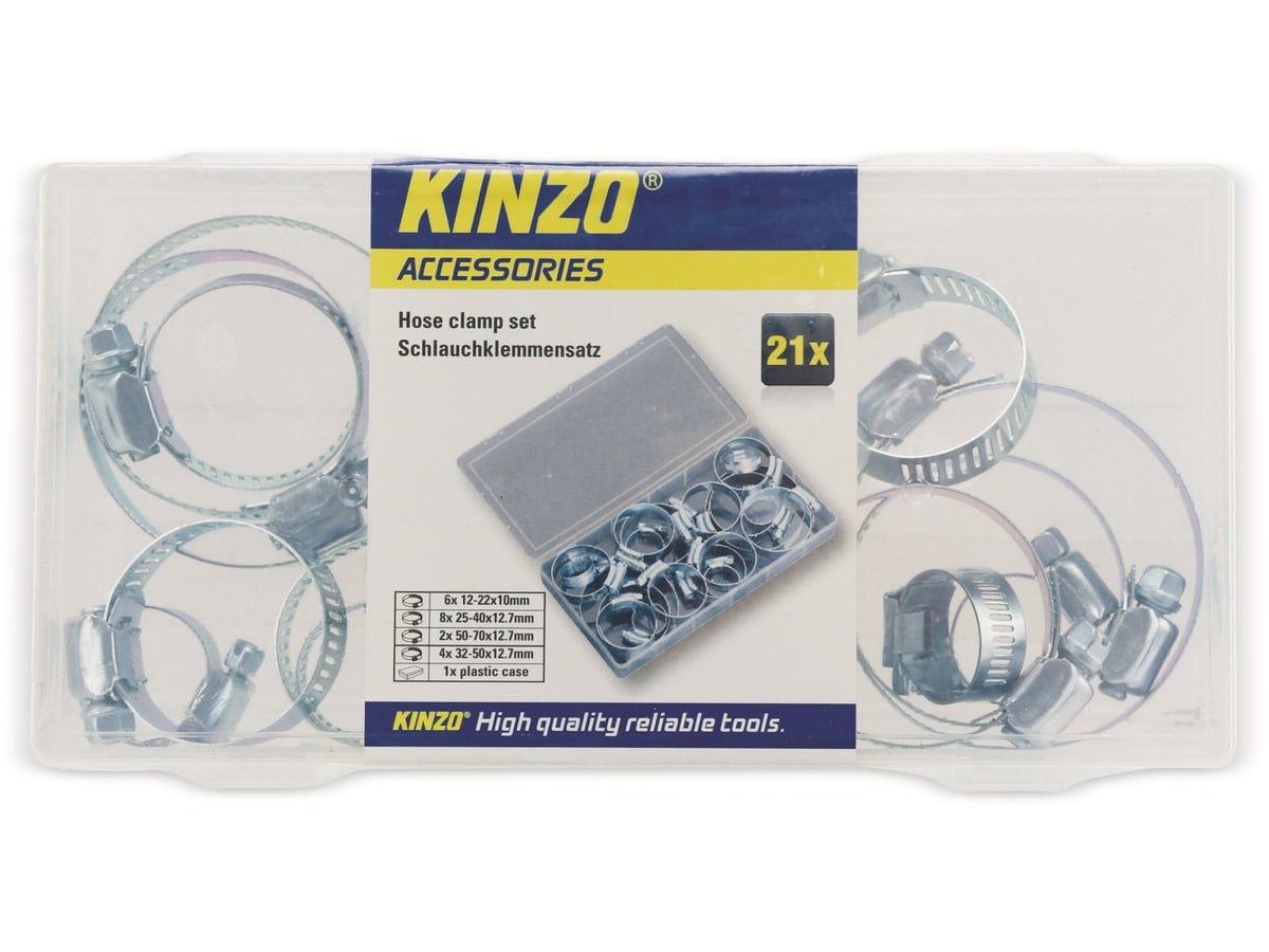 KINZO Schlauchklemmen-Set, 21-teilig