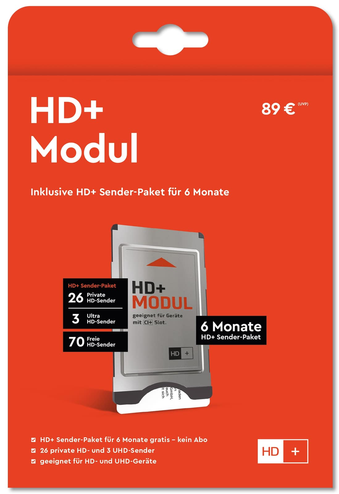 HDPLUS Modul mit Karte, 6 Monate, für Sat-Empfang