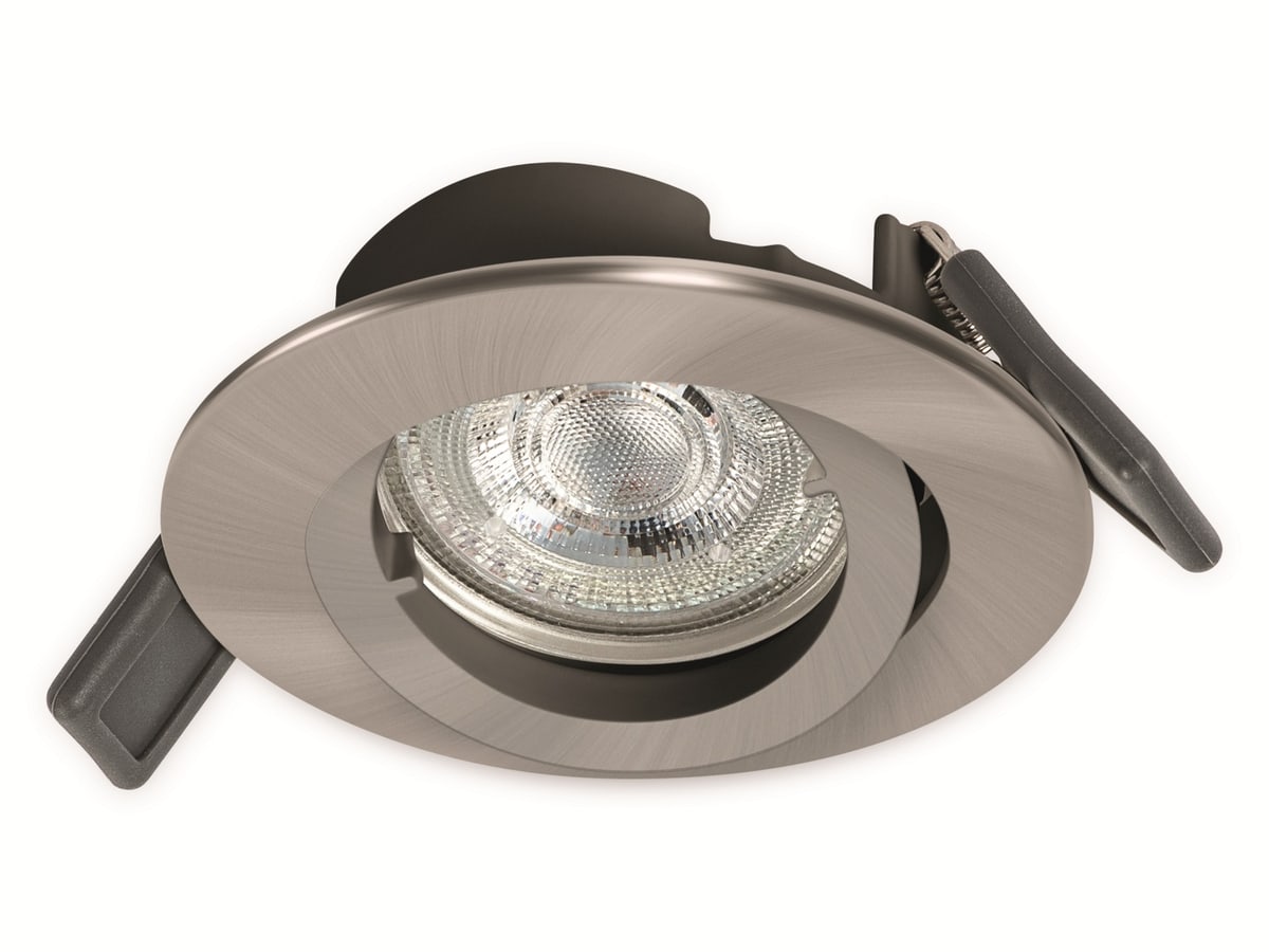 LEDVANCE LED-Einbauleuchte, silber, 4,3W, 350lm, 2700K