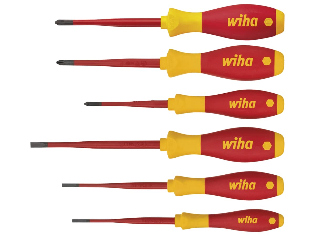 WIHA Schraubendreher-Set, 38362, SoftFinish® electric slimFix, 6-tlg.