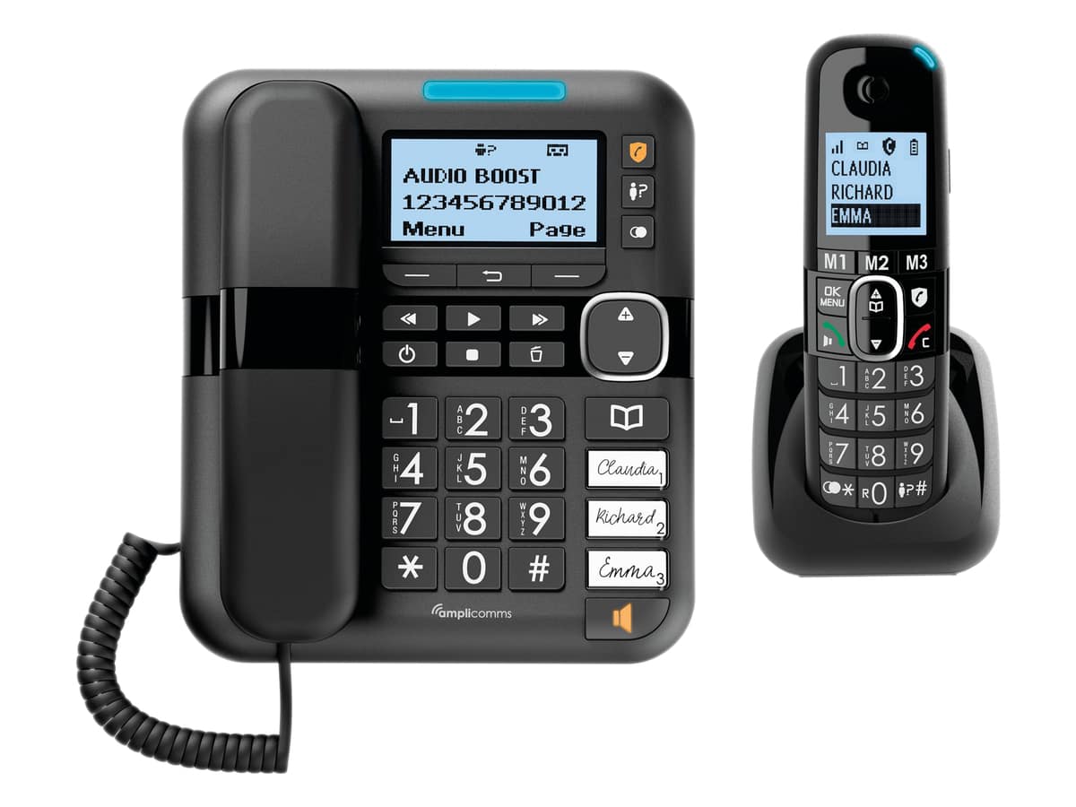 AMPLICOMMS BigTel Telefon schnurgebunden 1580 Combo