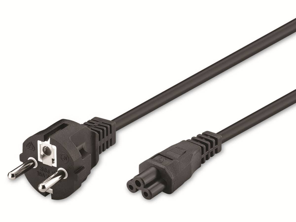 GOOBAY Netzkabel mit Kleeblattstecker NK 114 S-180, 1,8 m, schwarz