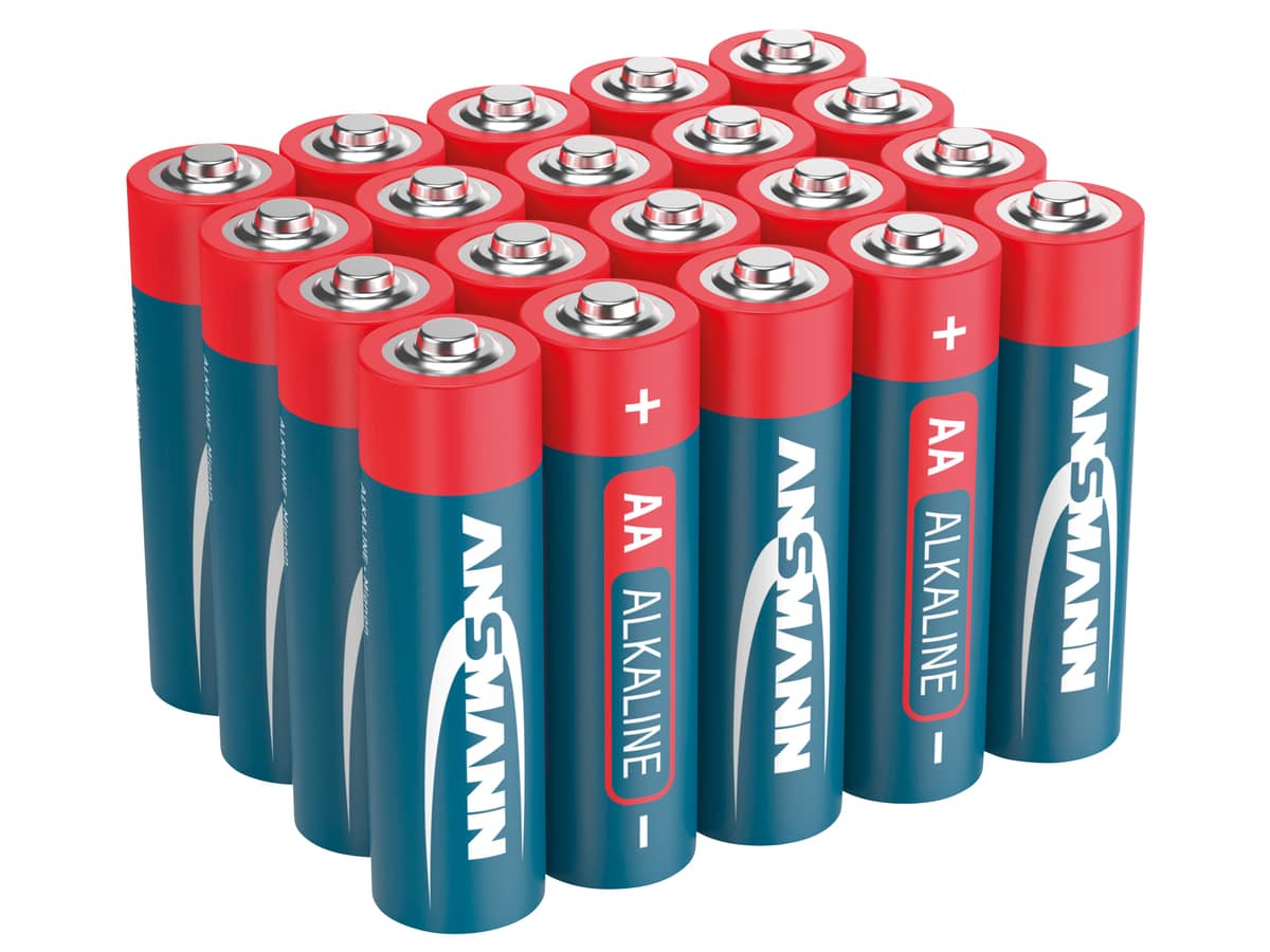 ANSMANN Mignon-Batterie-Set, Alkaline, 20 Stück in einer Box, 1,5 V-