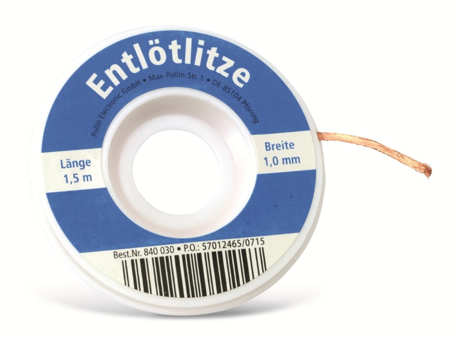 Entlötlitze, 1,0 mm, 1,5 m