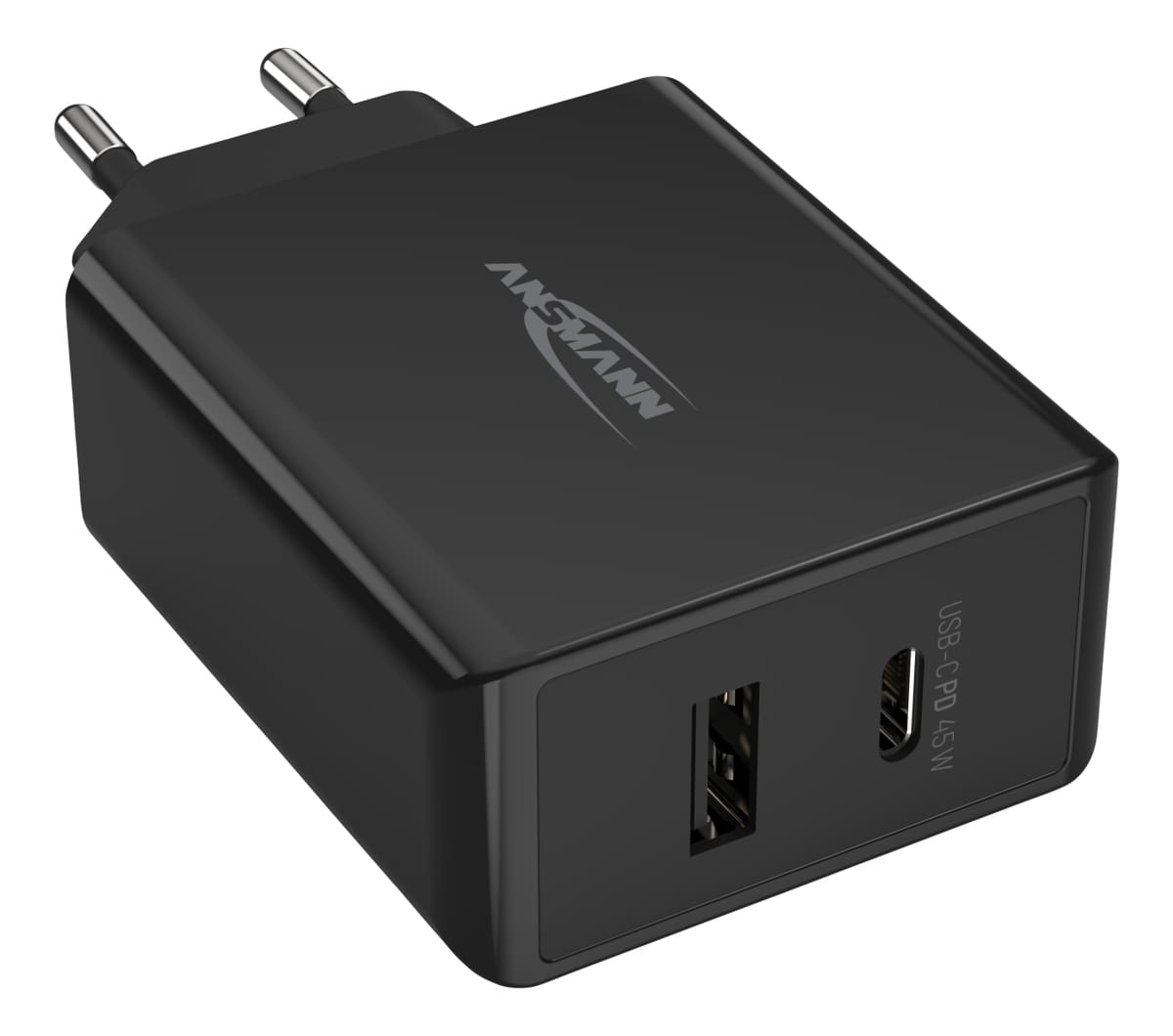 ANSMANN USB-Ladegerät 245PD, 45 W, 3 A, 1xUSB, 1xUSB-C (PD)