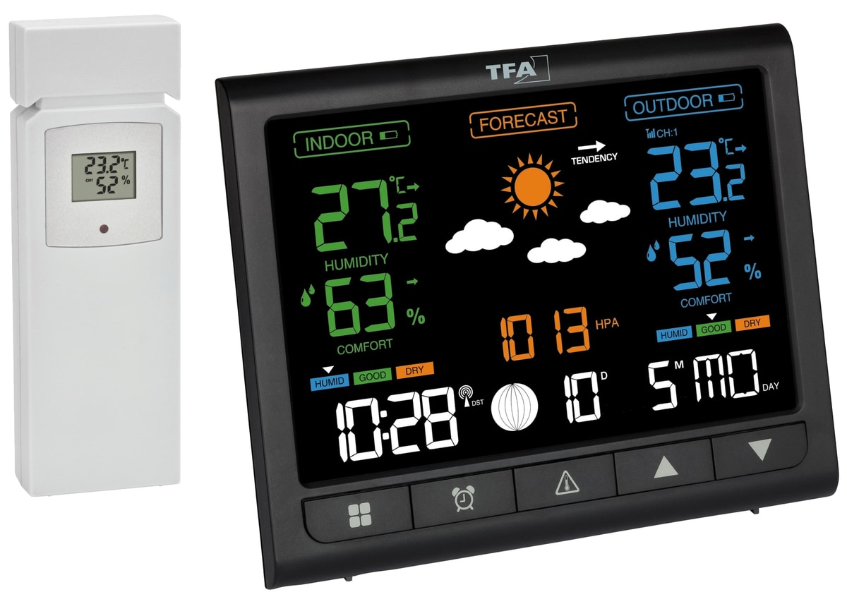 TFA Funk-Wetterstation Contrast, 35.1171.01, schwarz