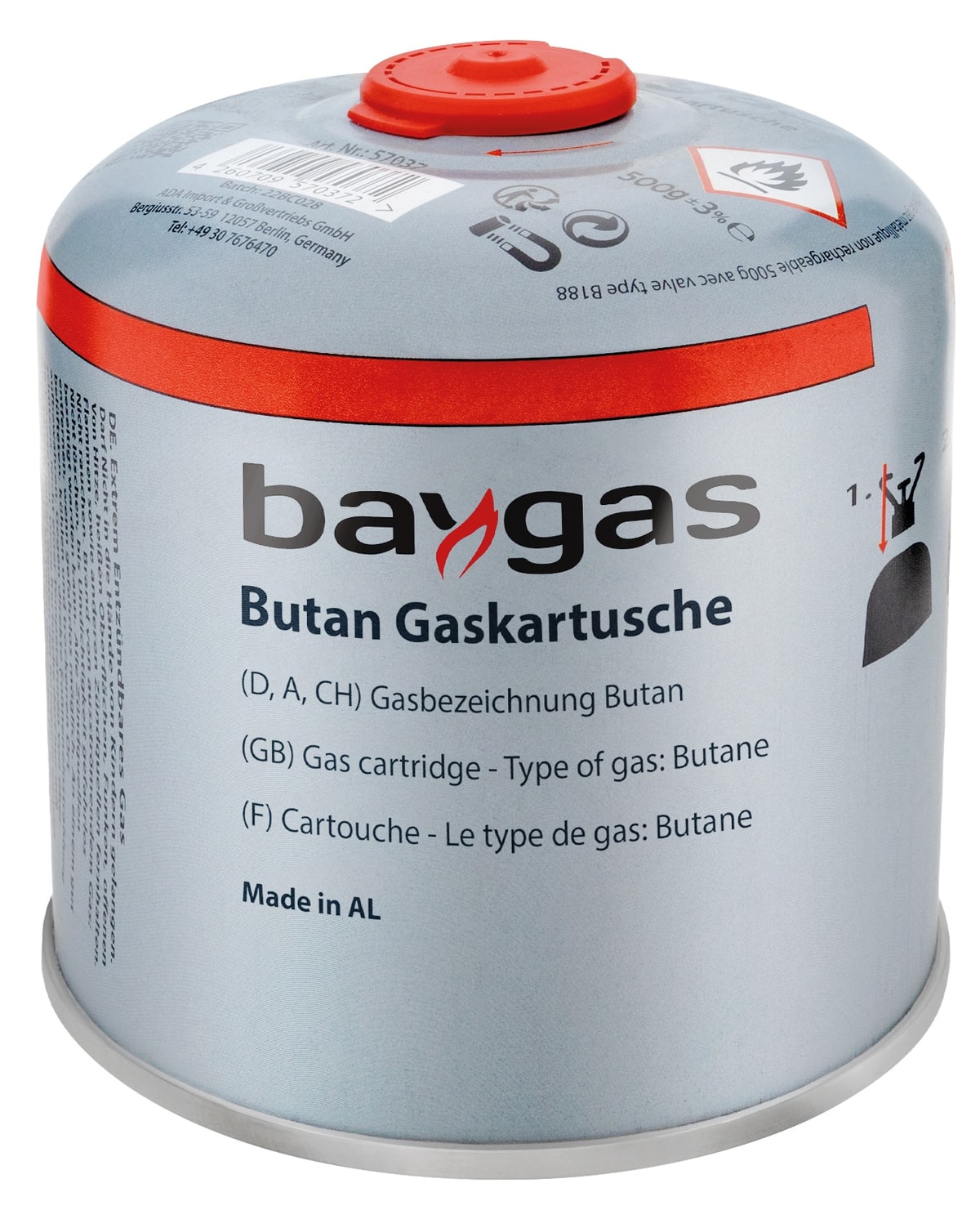 BAYGAS Butangaskartusche 500 g