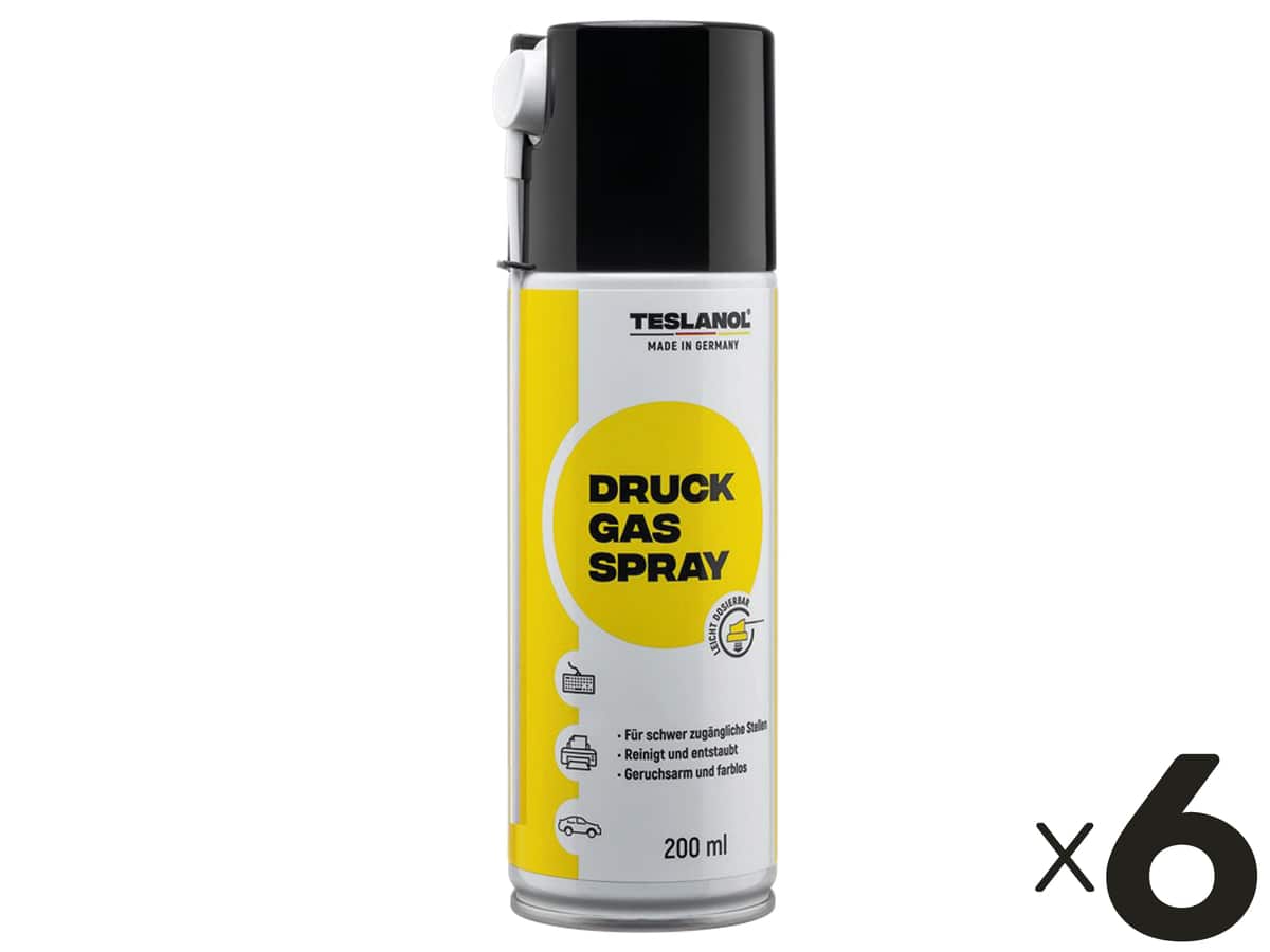 TESLANOL Druckluftspray 26002, 200 ml, 6 Stück