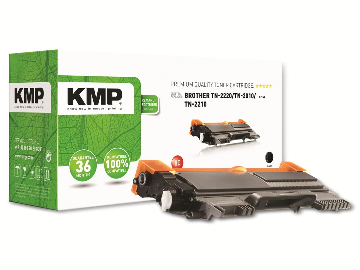 KMP Toner kompatibel für Brother TN-2220/TN-2010, schwarz