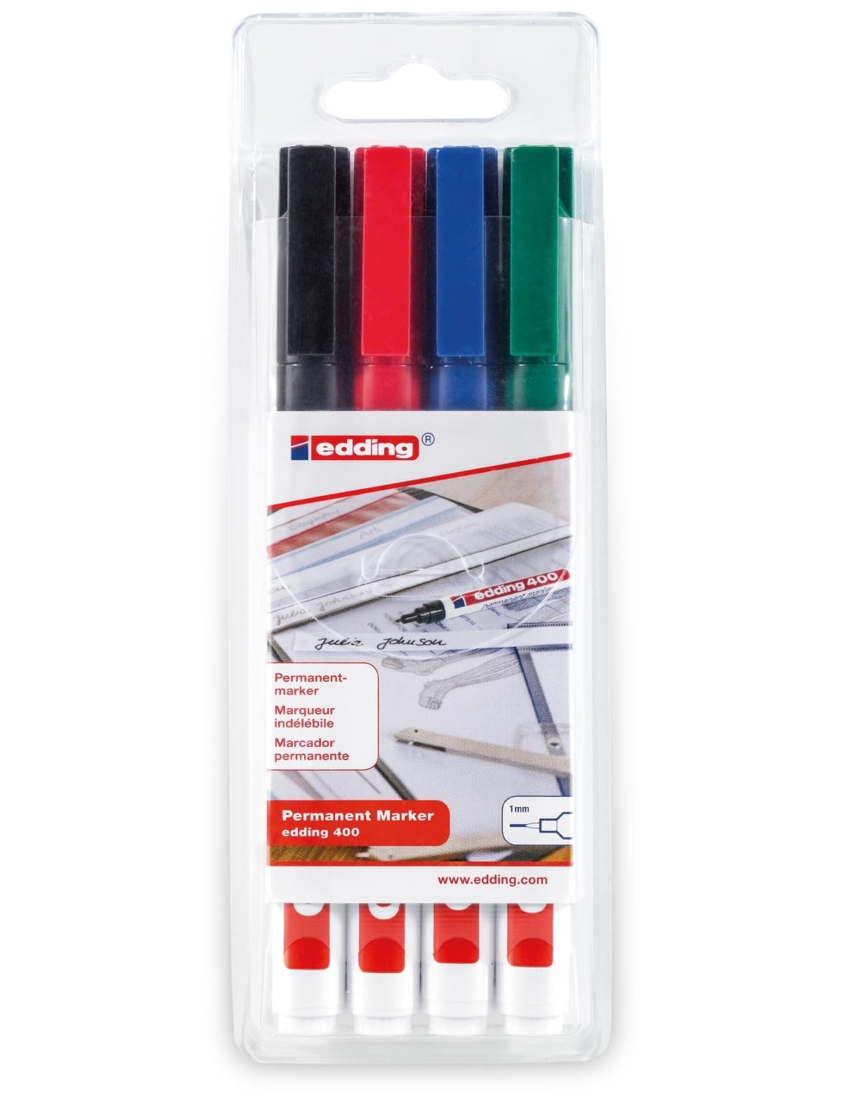 EDDING, 4-400-4, e-400/4 S Prof. permanent marker set