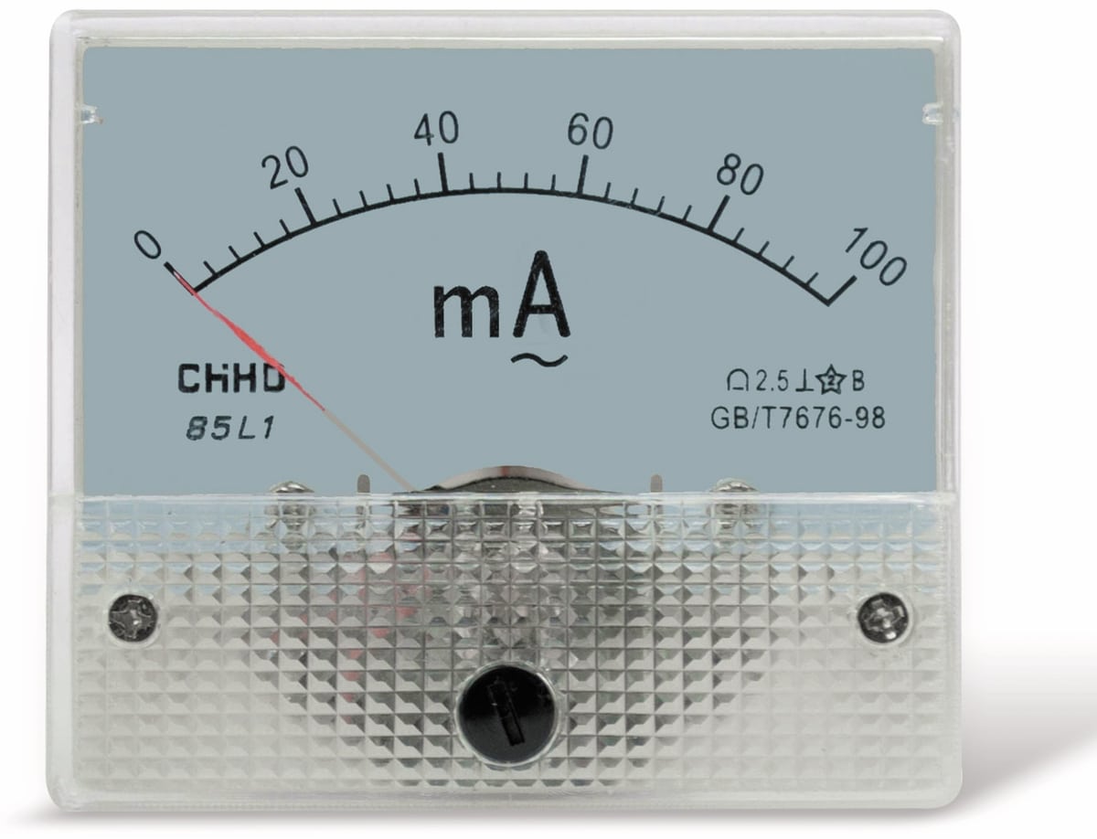 Einbau-Messinstrument, 0...100 mA~