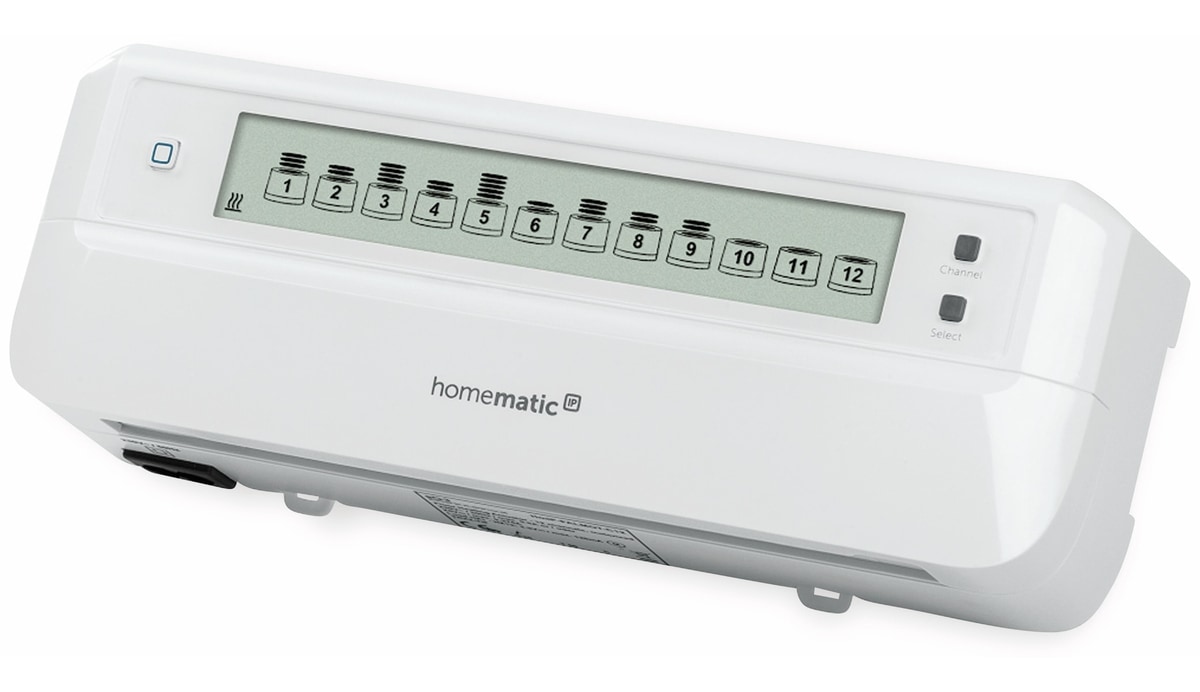 HOMEMATIC IP Smart Home 153621A0, Fußboden- Heizungsaktor, 12-fach, motorisch